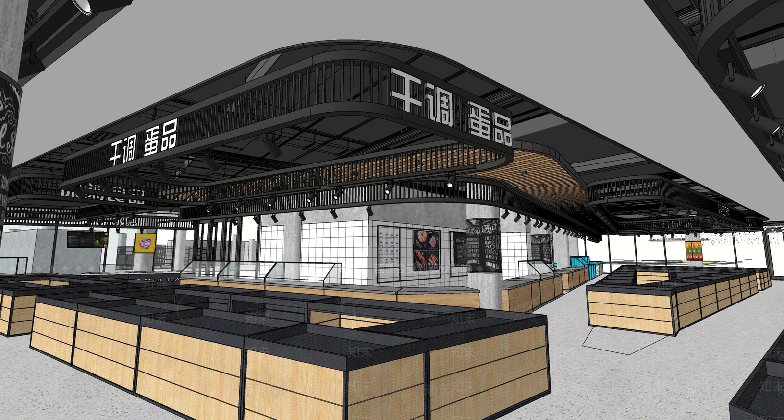 现代风格超市SU模型下载【ID:873605334】