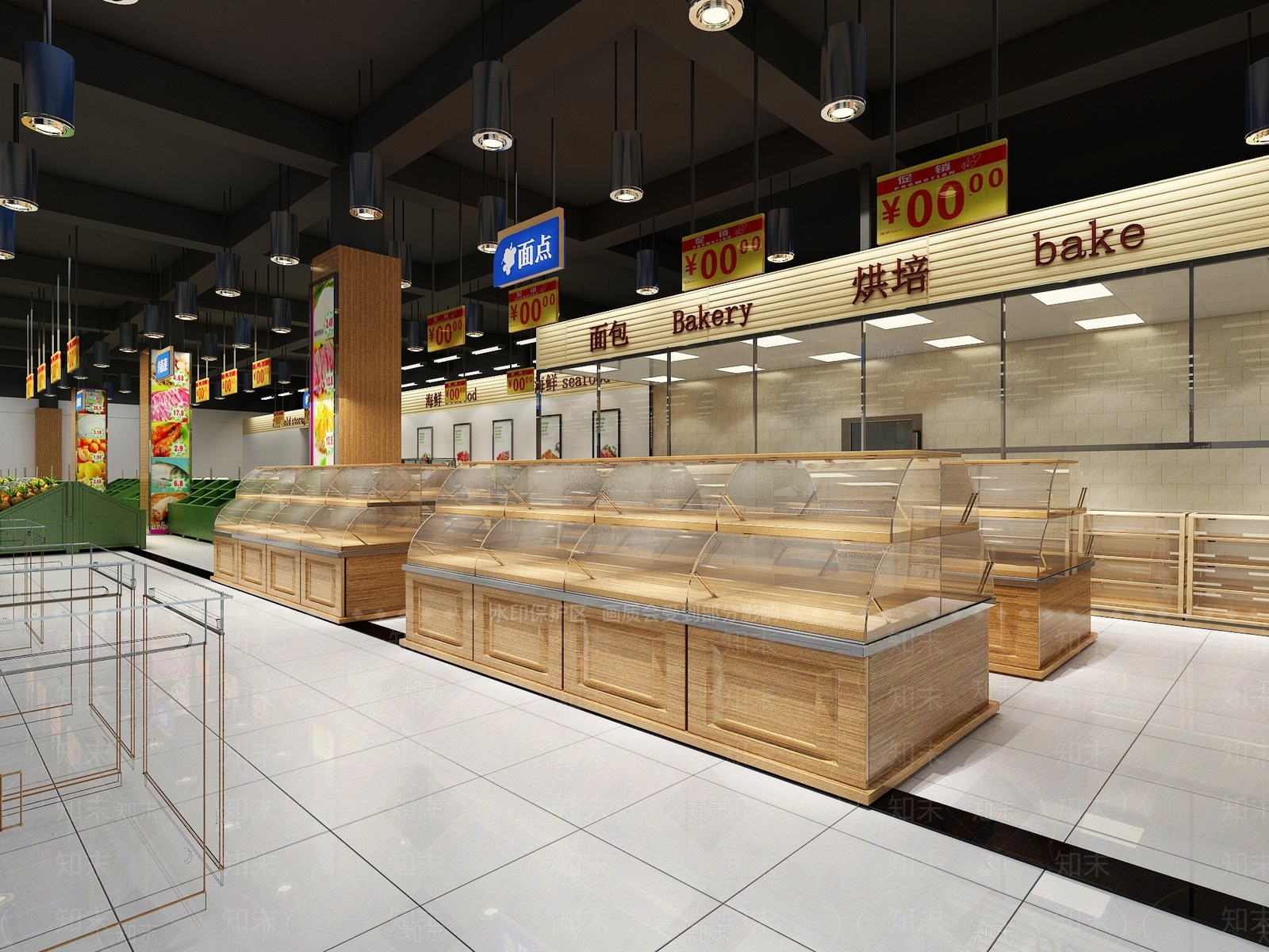 现代超市3D模型下载【ID:573634317】