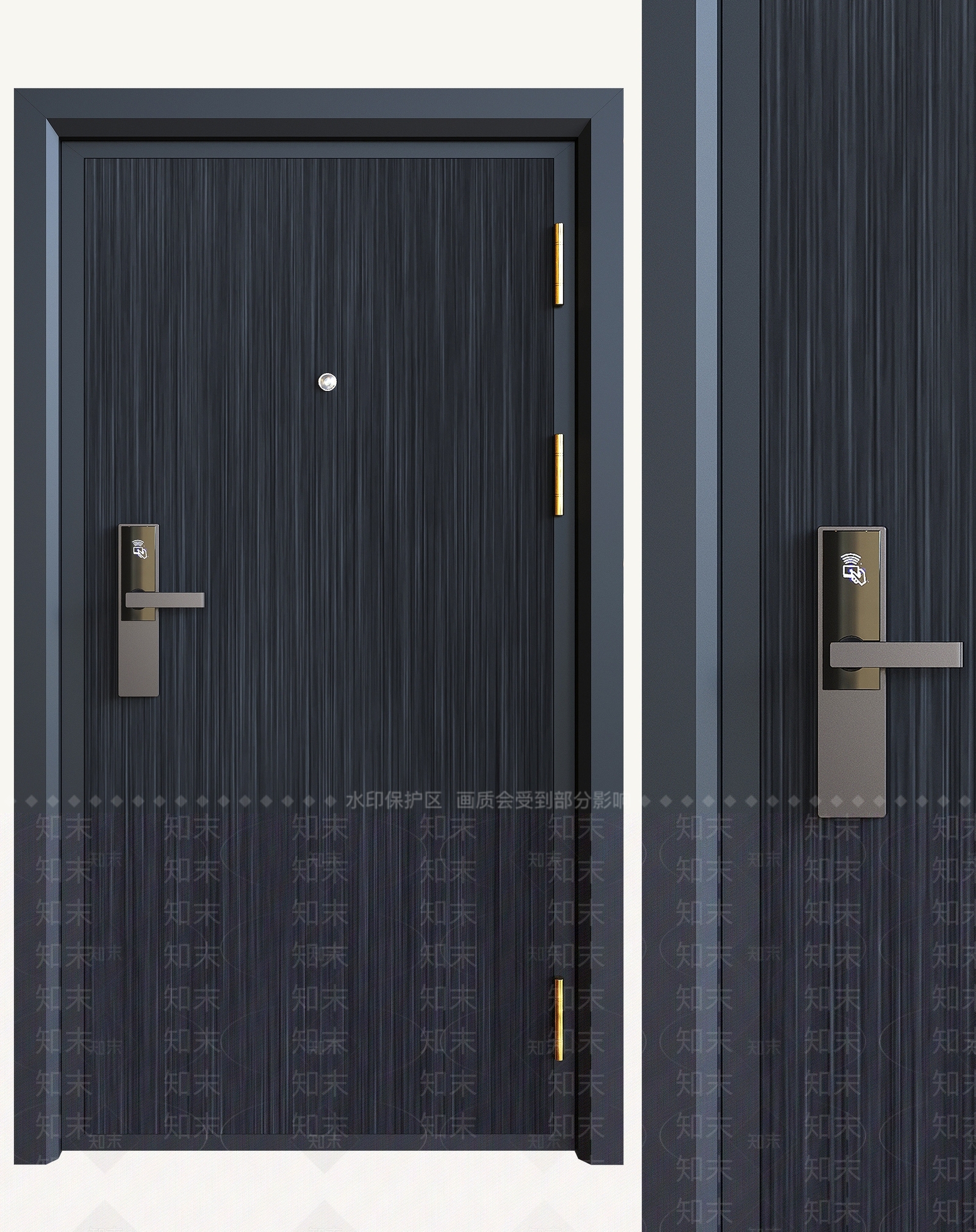 现代单开电子门3d模型下载