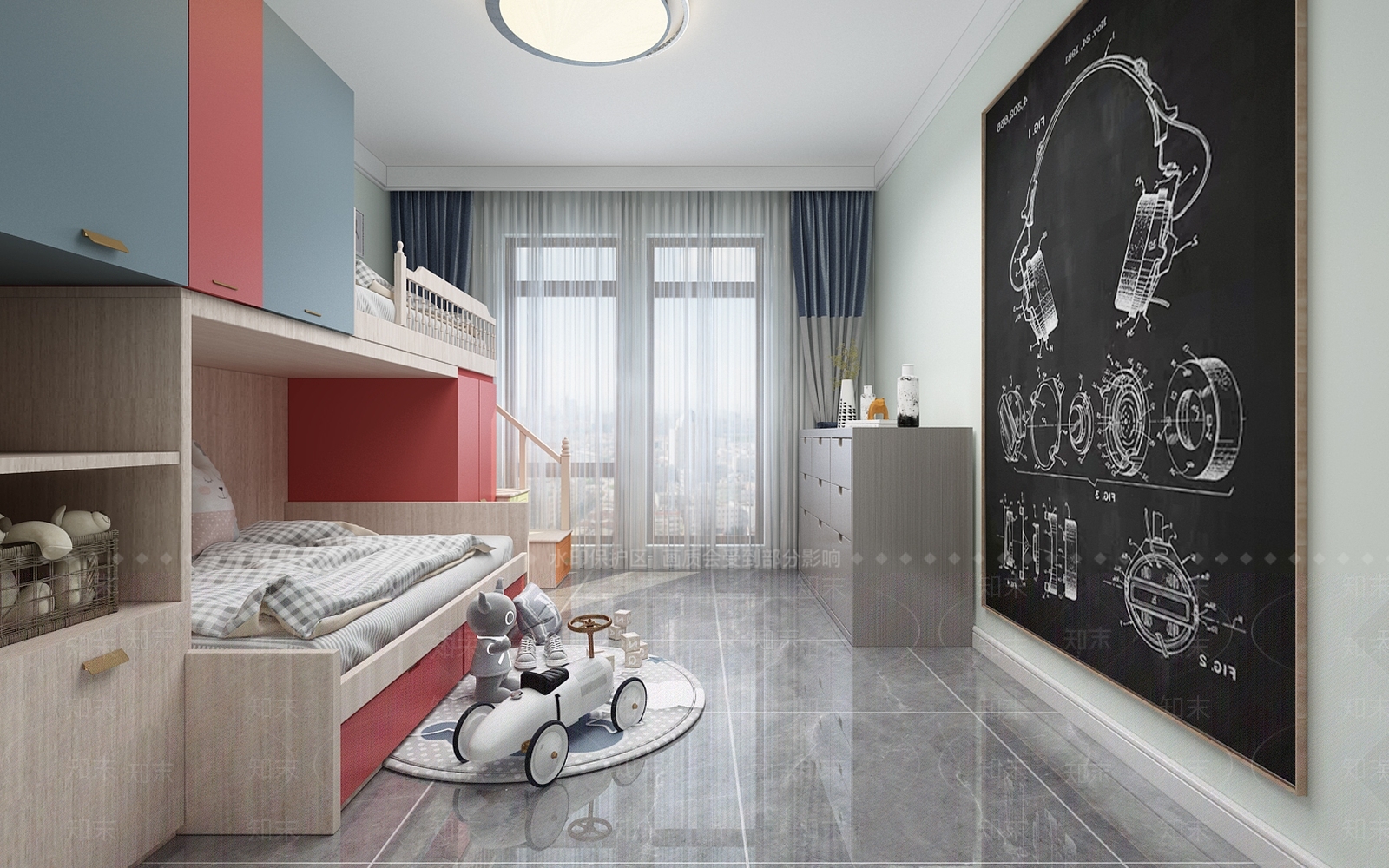 现代主卧室3D模型下载【ID:473641888】