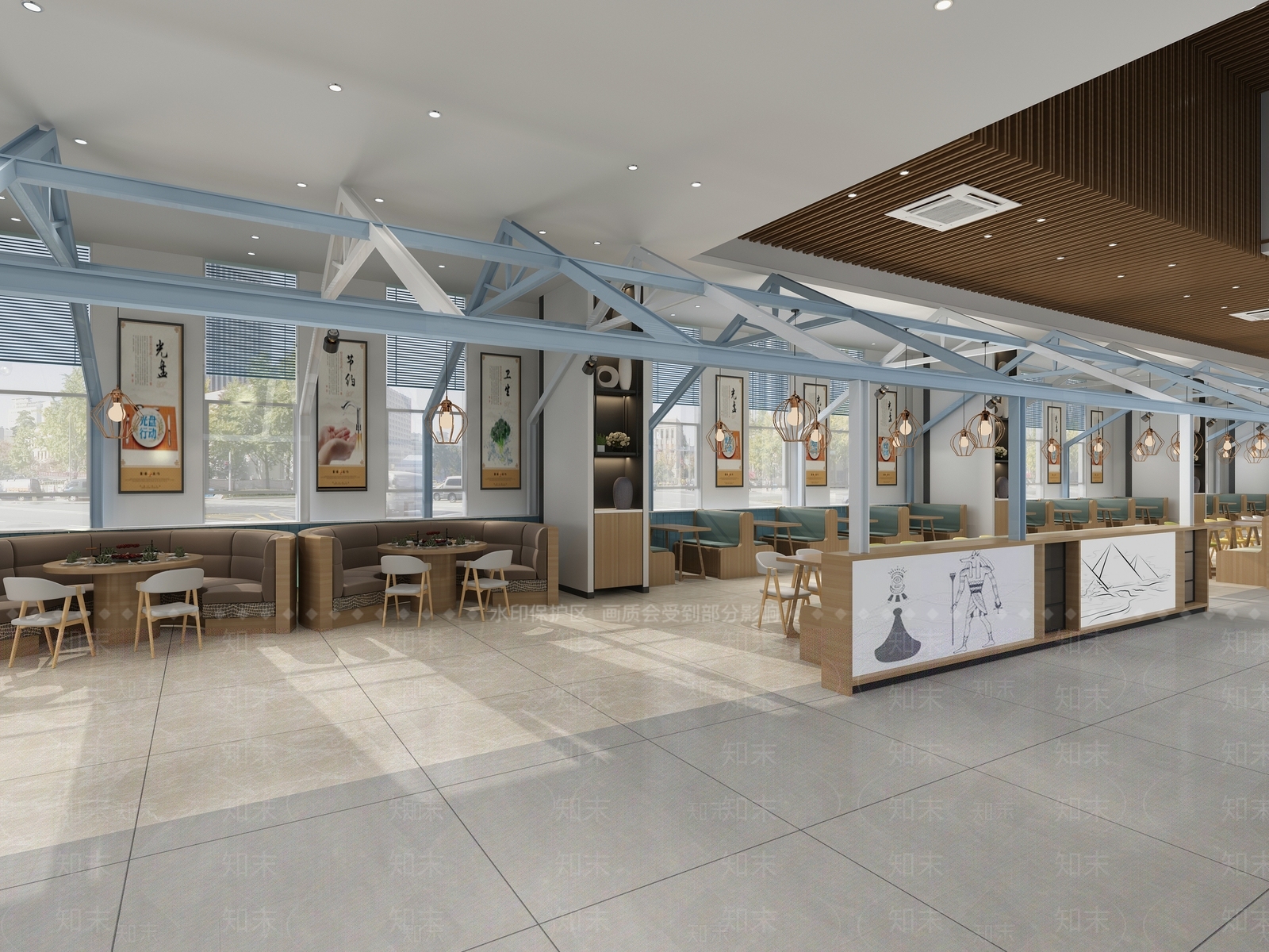 现代大学食堂3D模型下载【ID:773645720】