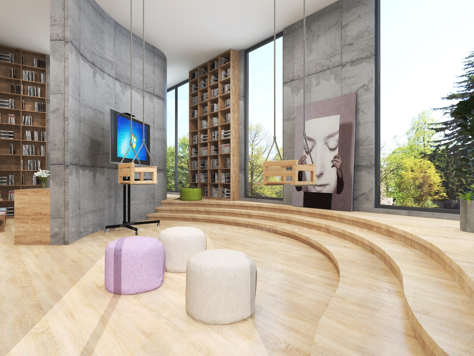 现代书店3D模型下载【ID:773672961】