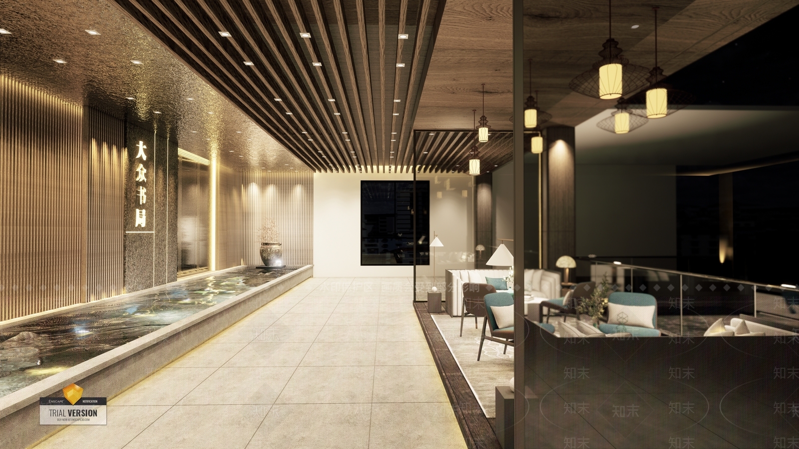 新中式风格书店SU模型下载【ID:673708431】