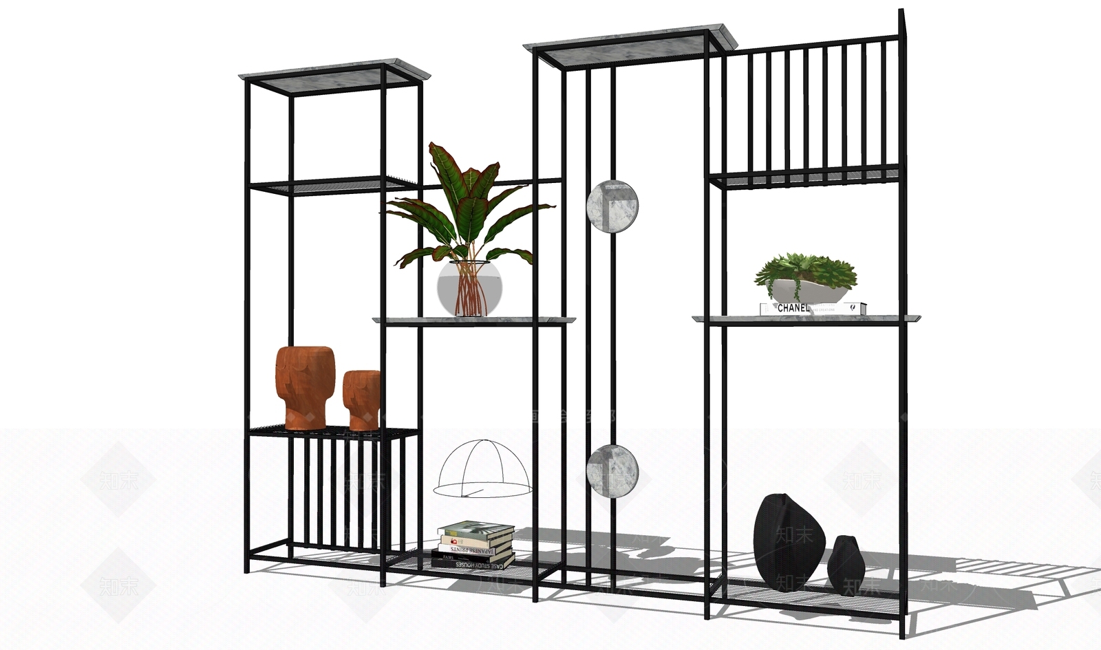 现代风格展示架SU模型下载【ID:273717521】