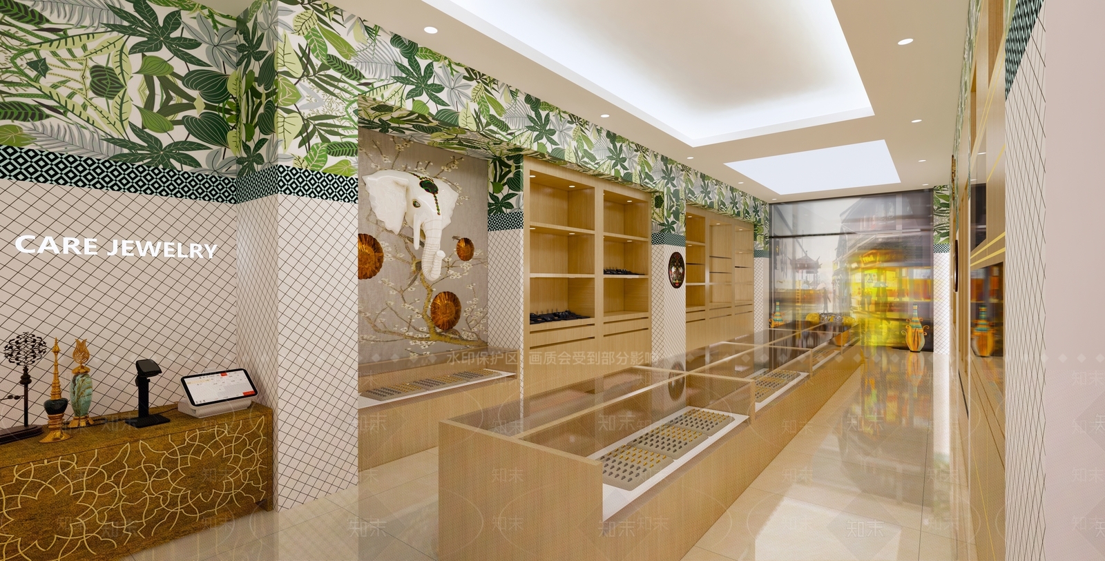 东南亚风格珠宝店SU模型下载【ID:173723408】