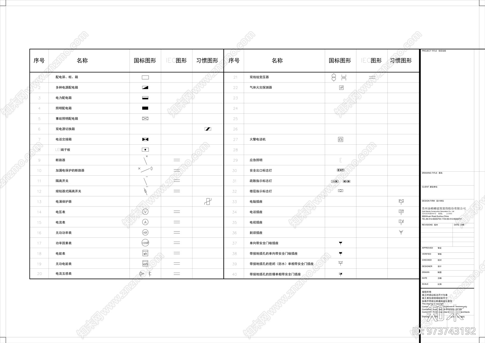 金螳螂内部标准CAD模块cad施工图下载【ID:973743192】