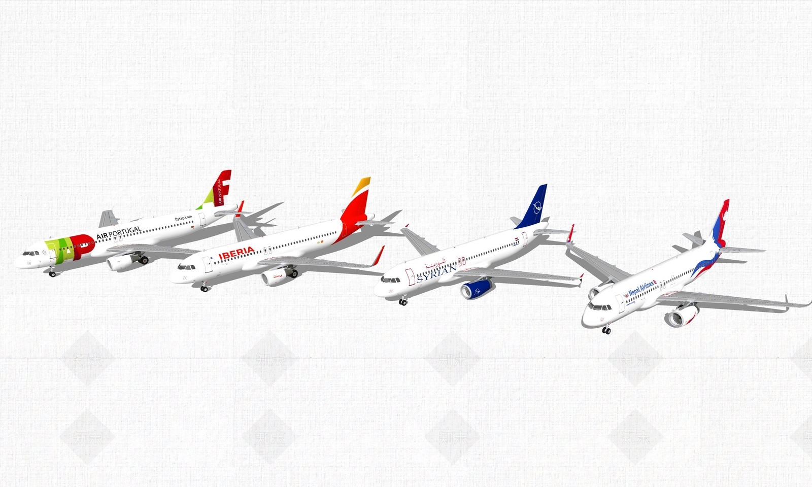 现代风格航空SU模型下载【ID:873744555】