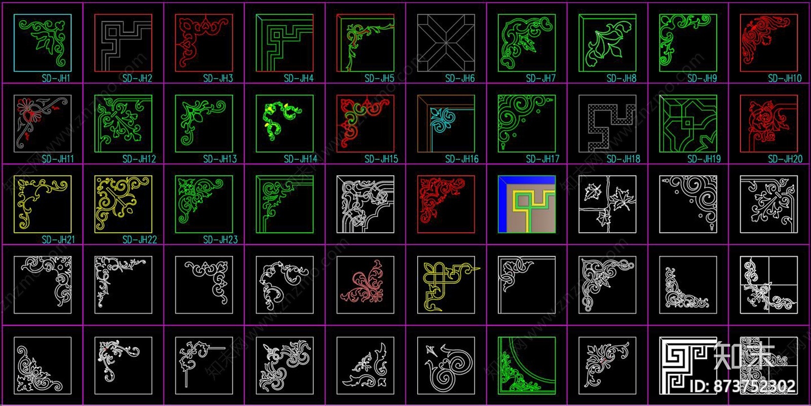 欧式雕花施工图下载【ID:873752302】