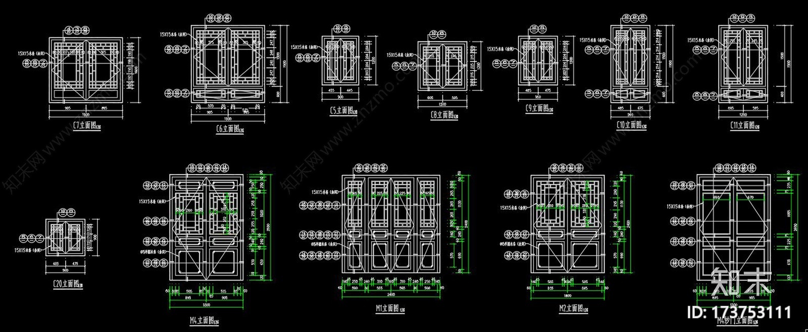 中式古建筑cad施工图下载【ID:173753111】