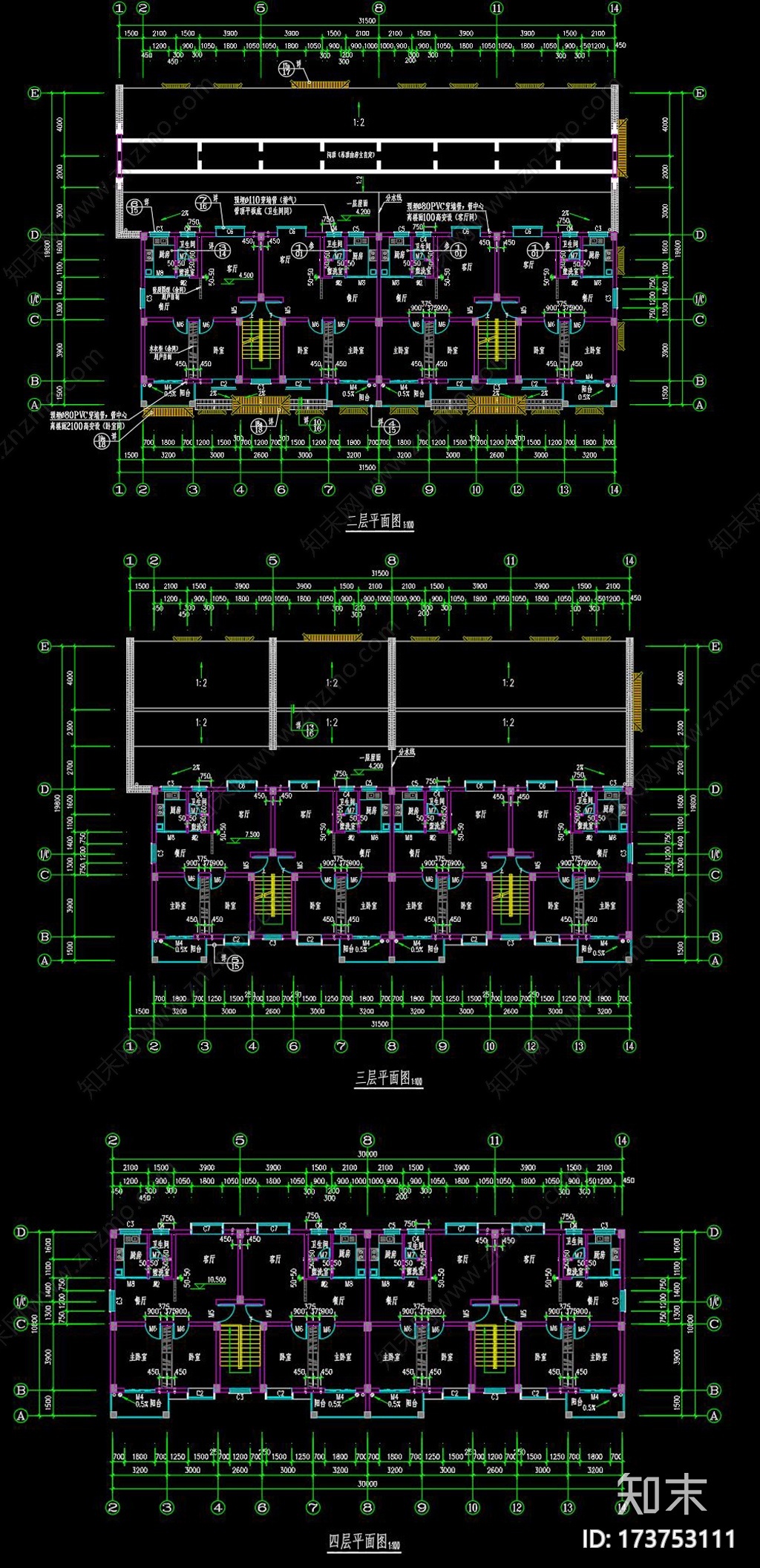 中式古建筑cad施工图下载【ID:173753111】