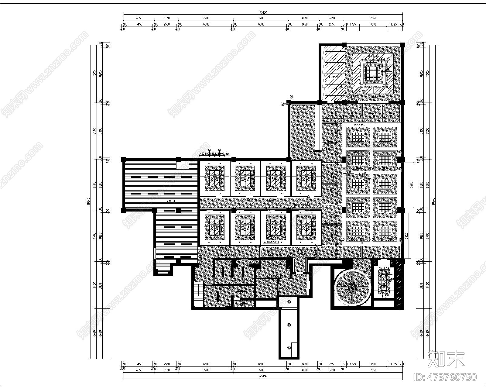 饭店cad施工图下载【ID:473760750】