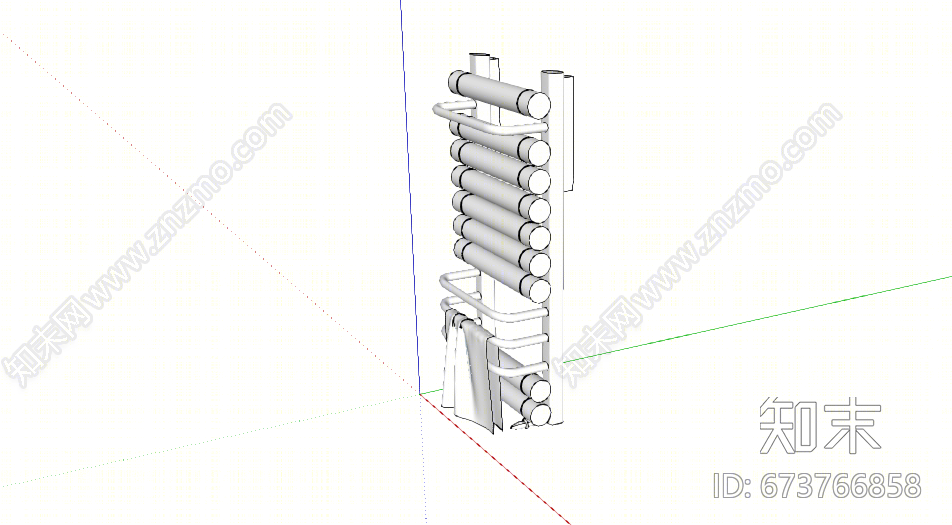 现代毛巾架SU模型下载【ID:673766858】