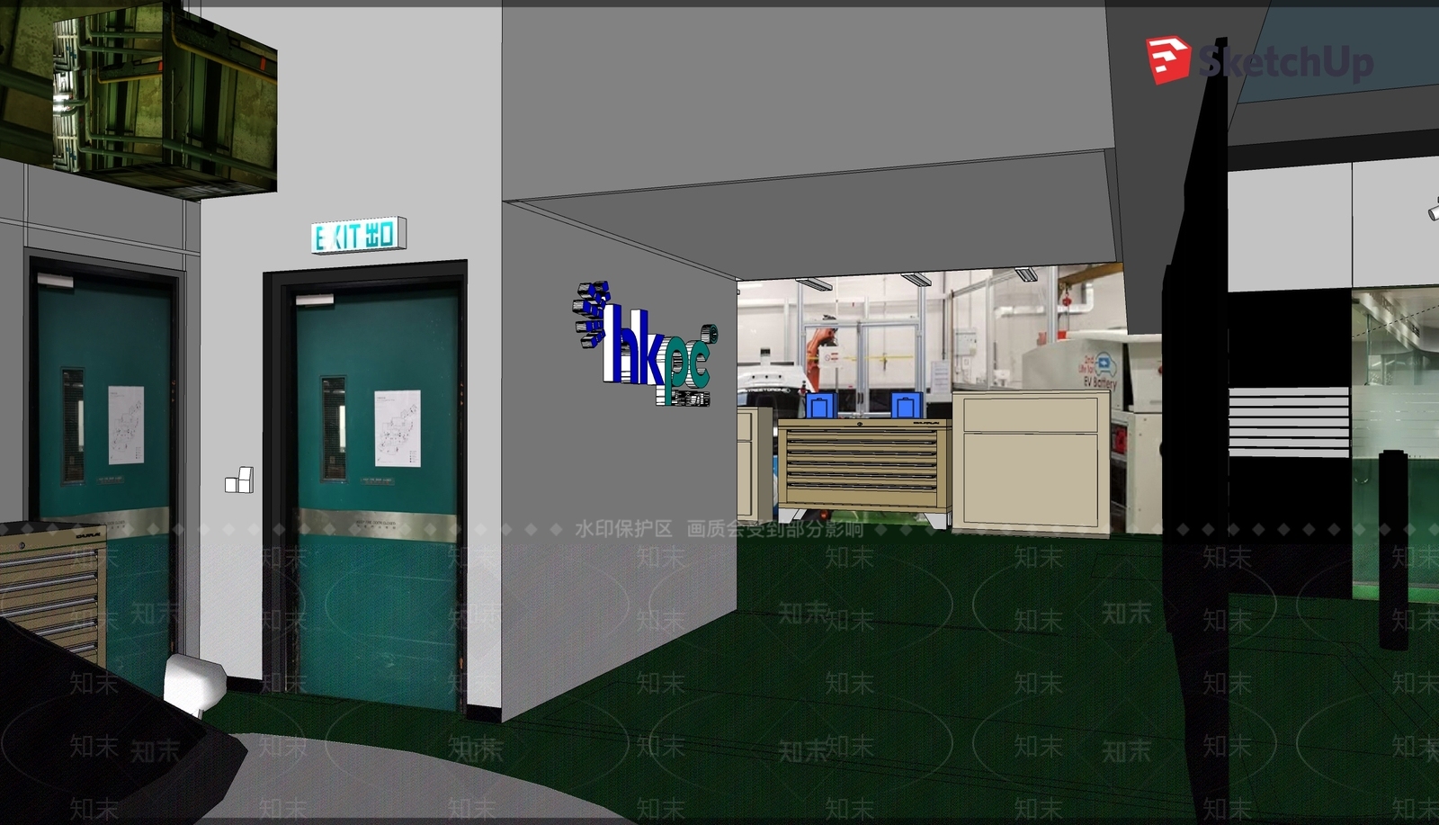 现代风格汽车4S店SU模型下载【ID:873774573】