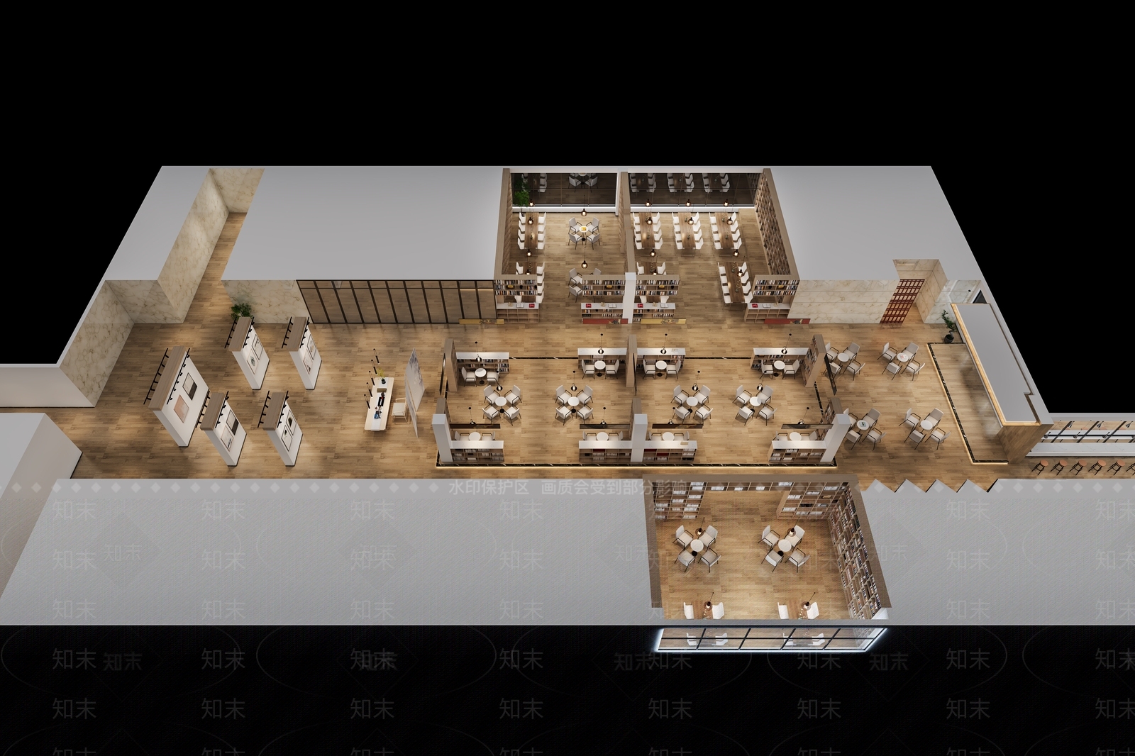 新中式图书馆3D模型下载【ID:873778234】