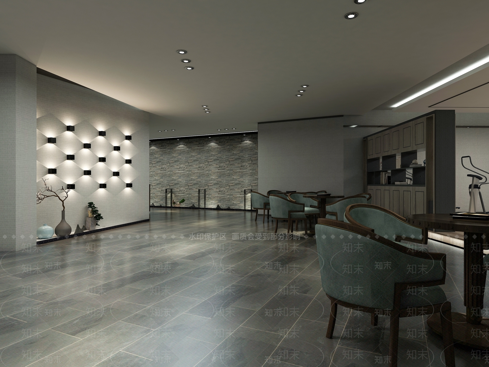 新中式健身房3D模型下载【ID:373820413】