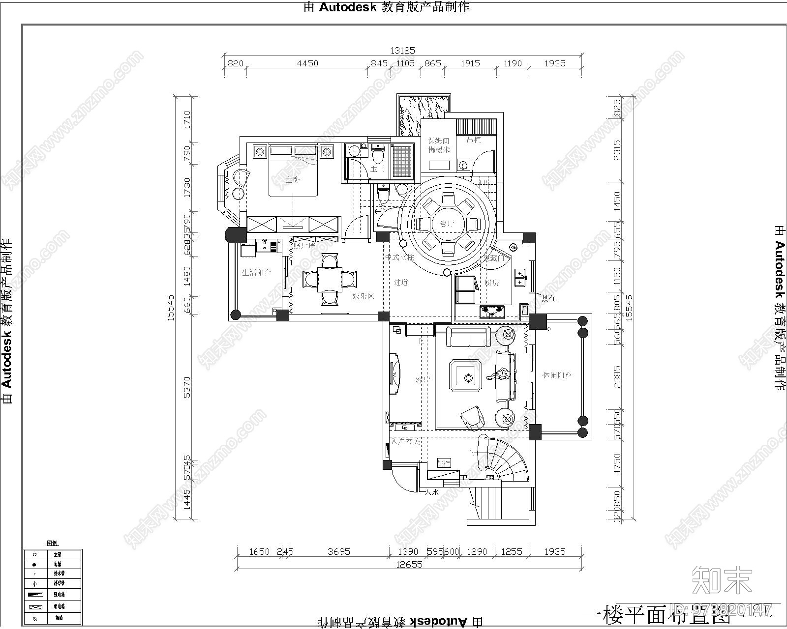 复式楼全套图纸cad施工图下载【ID:973820147】