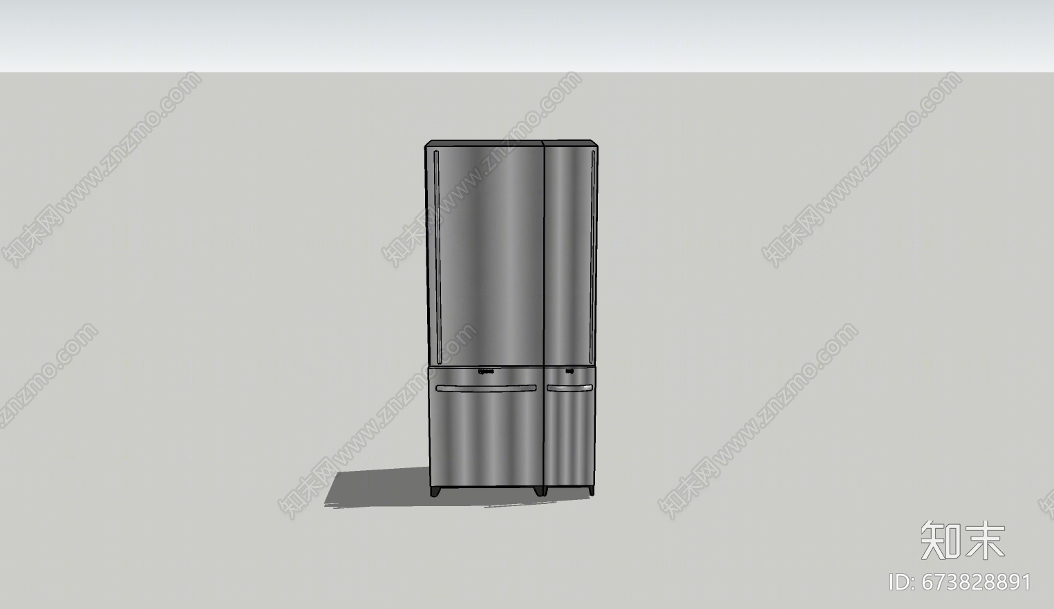 现代风格冰箱SU模型下载【ID:673828891】