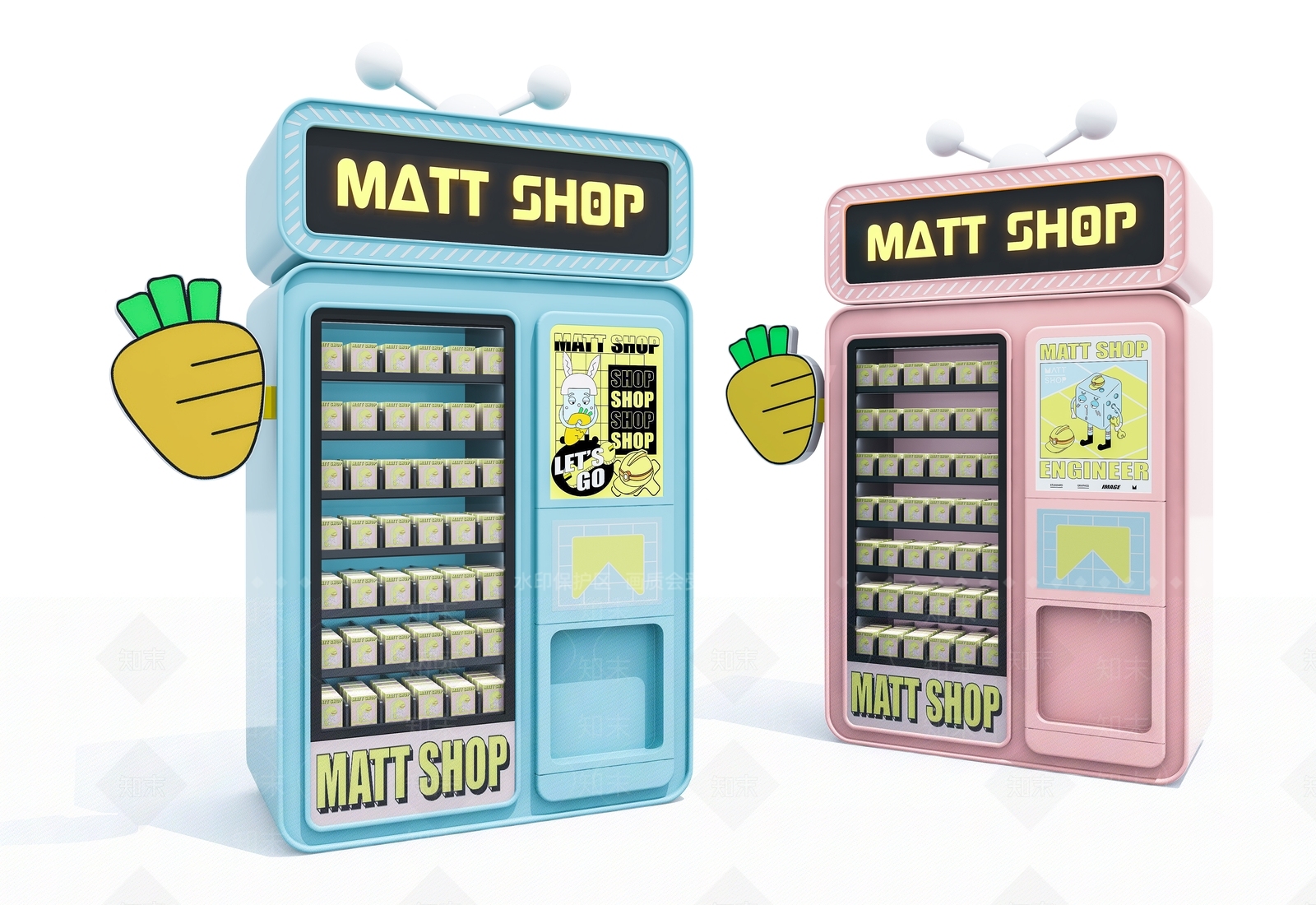 现代自动售货机3D模型下载【ID:573850688】