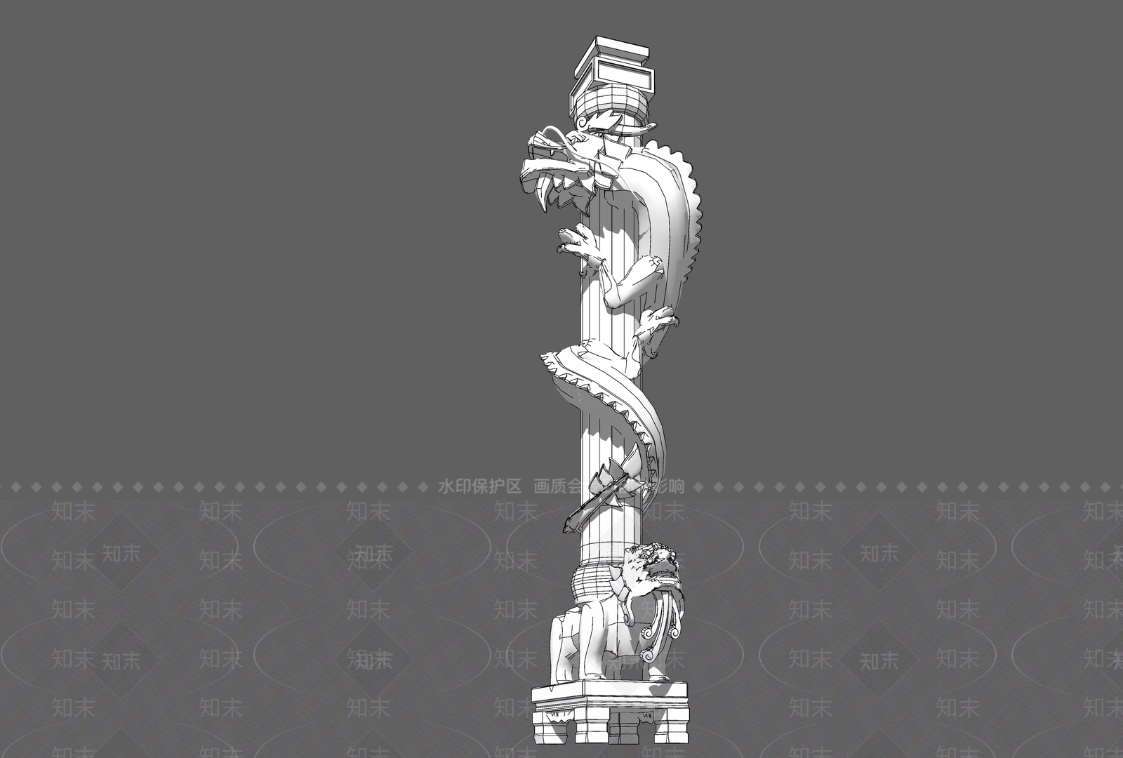 现代风格景观柱SU模型下载【ID:673857873】