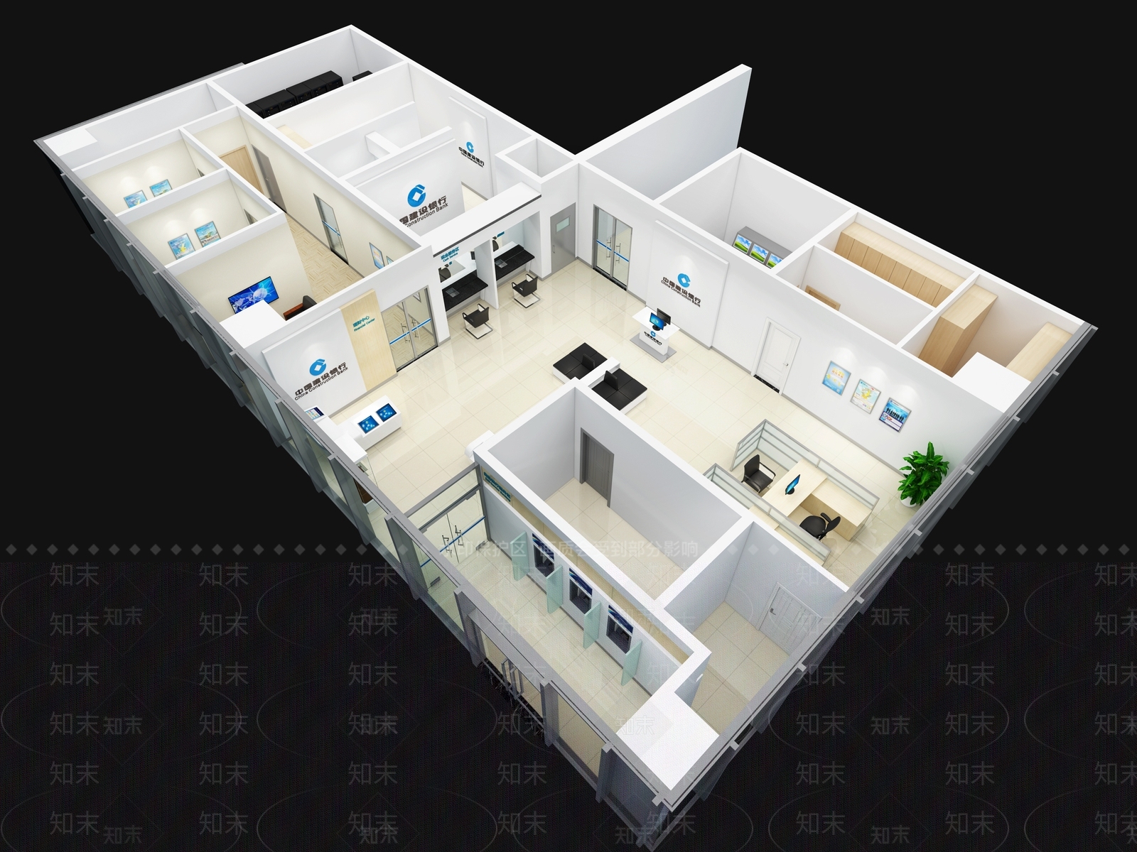 现代银行3D模型下载【ID:273863843】