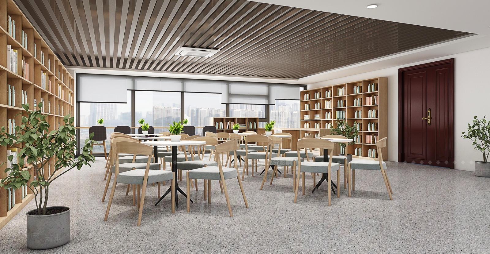 工业风图书馆3D模型下载【ID:273932608】