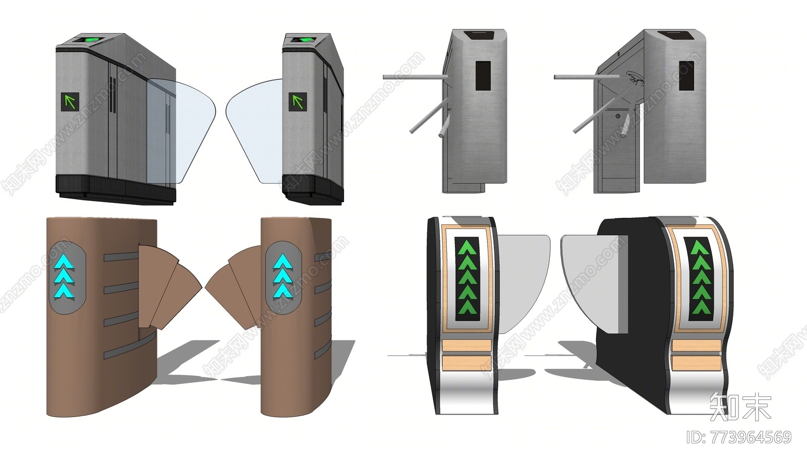 现代风格安检门SU模型下载【ID:773964569】