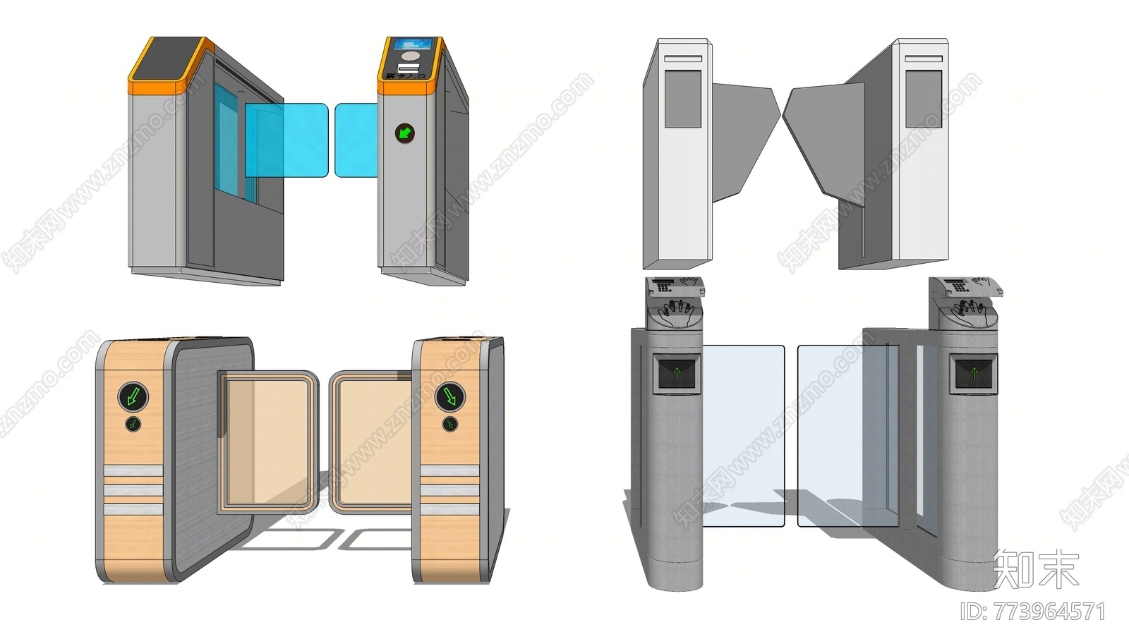 现代风格安检门SU模型下载【ID:773964571】