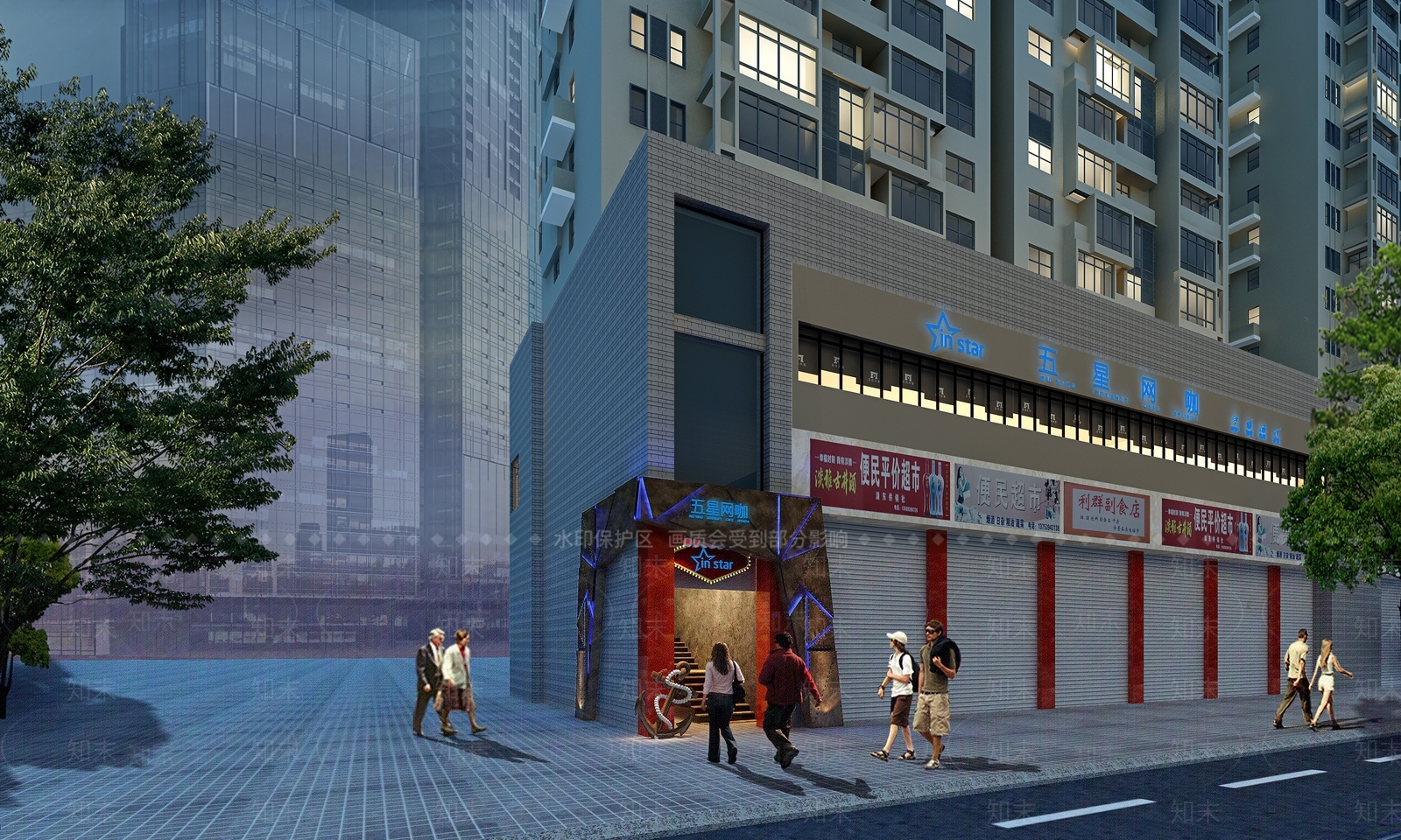 工业风网咖3D模型下载【ID:974001272】