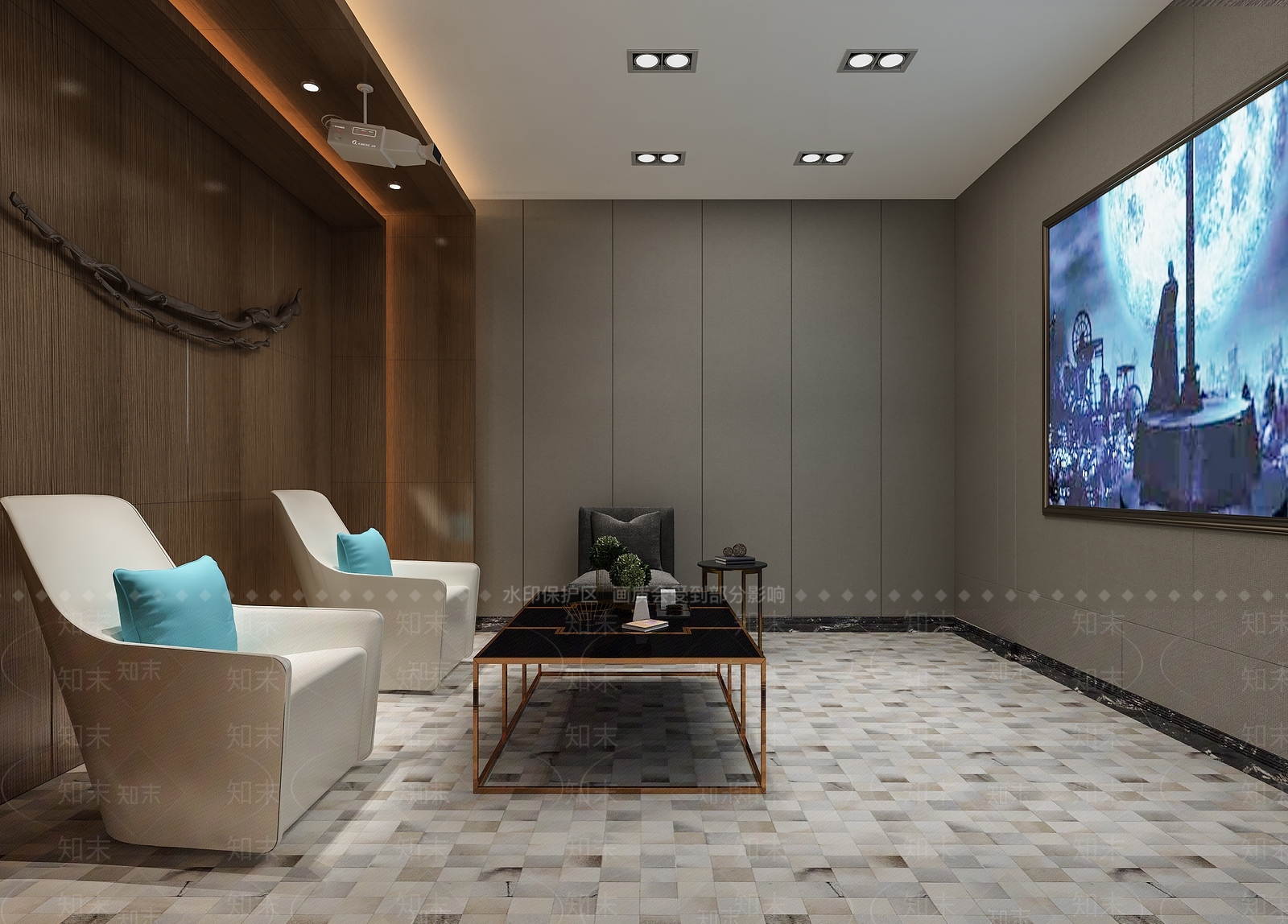 现代电影院3D模型下载【ID:574002154】