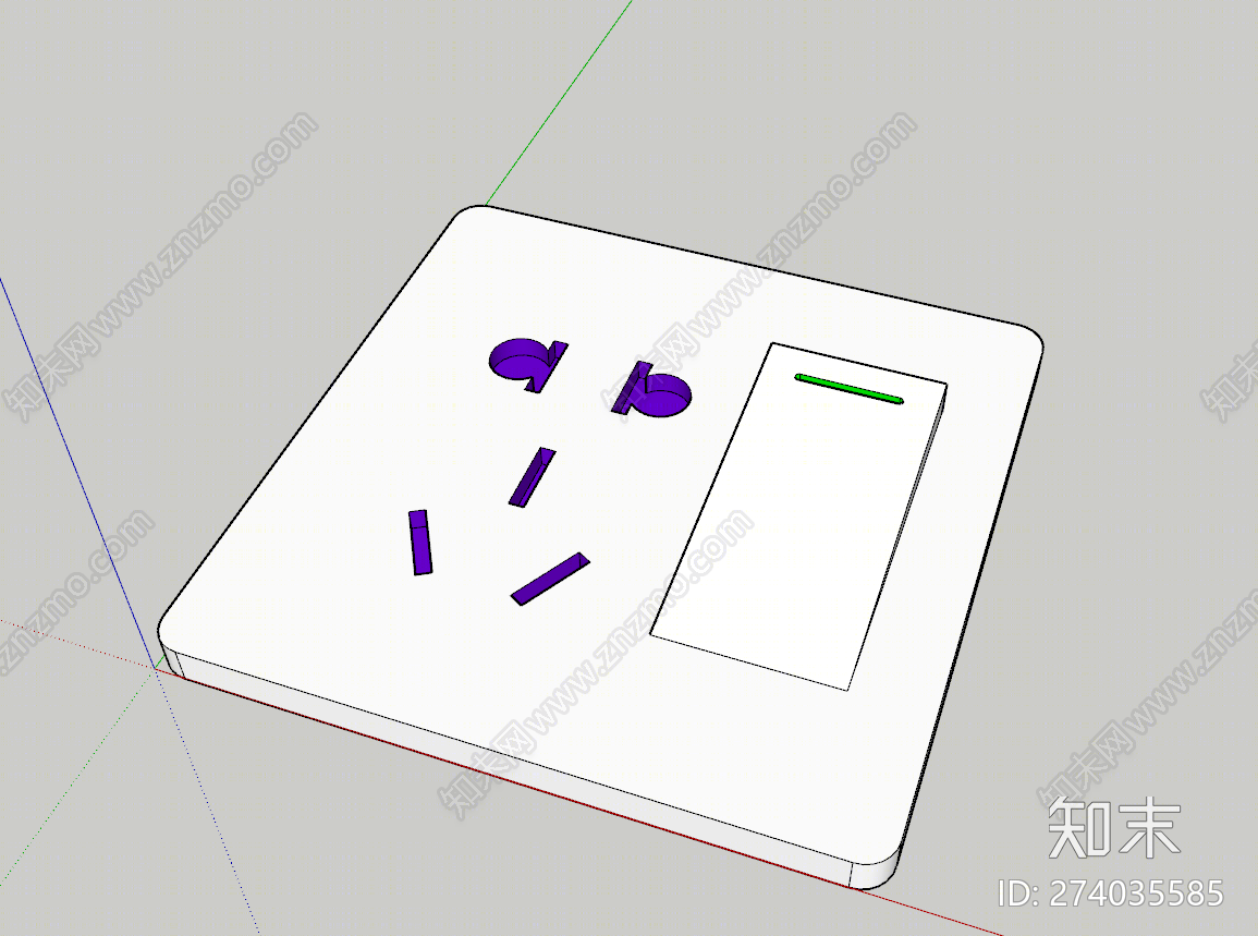 现代风格开关SU模型下载【ID:274035585】