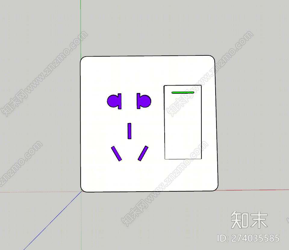 现代风格开关SU模型下载【ID:274035585】