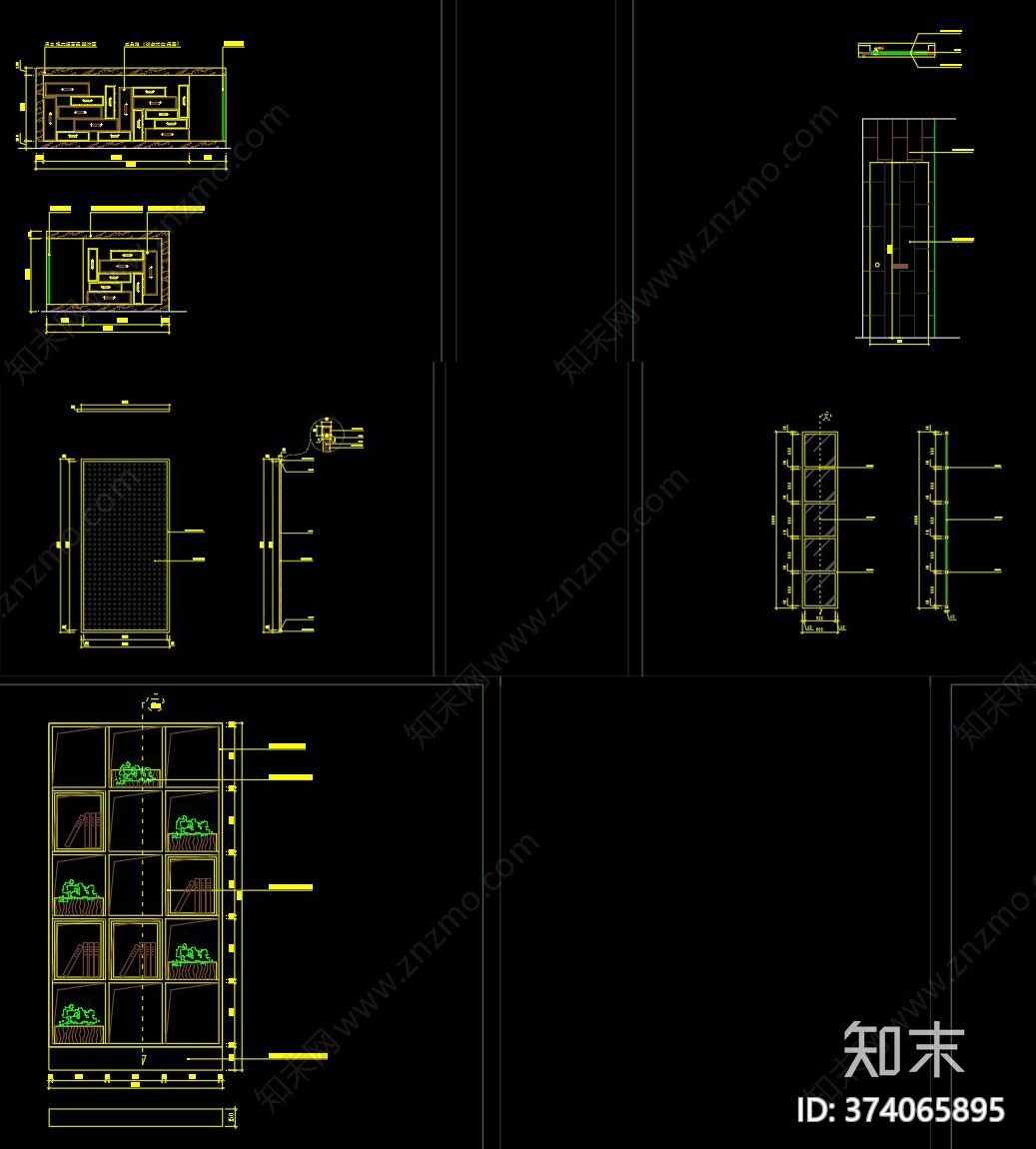 全套精品婚纱店cad施工图下载【ID:374065895】