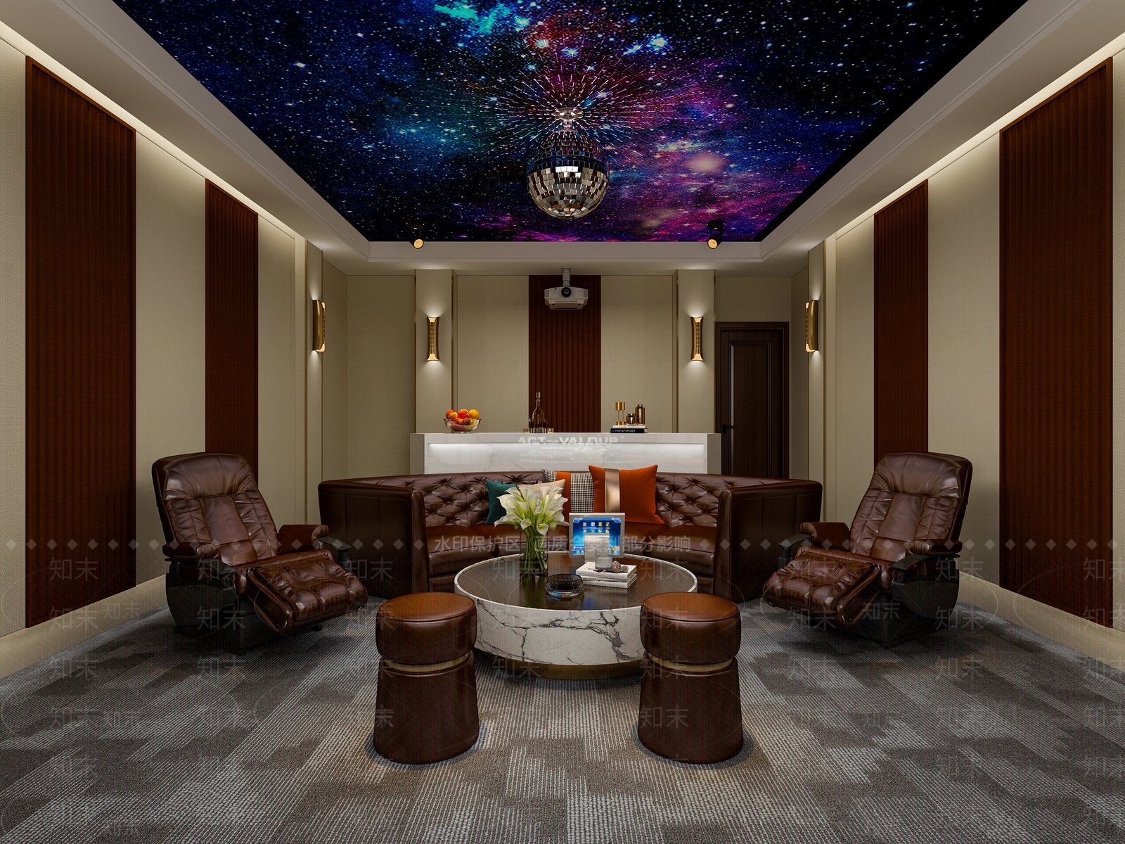 现代影音室3D模型下载【ID:874079997】