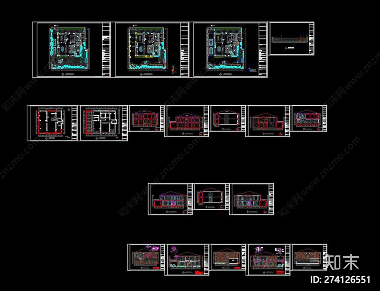 全套庭院景观施工图下载【ID:274126551】