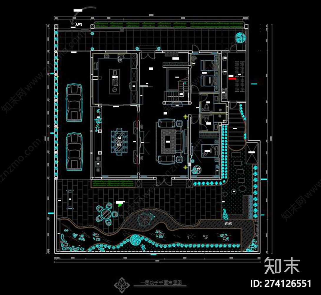 全套庭院景观施工图下载【ID:274126551】