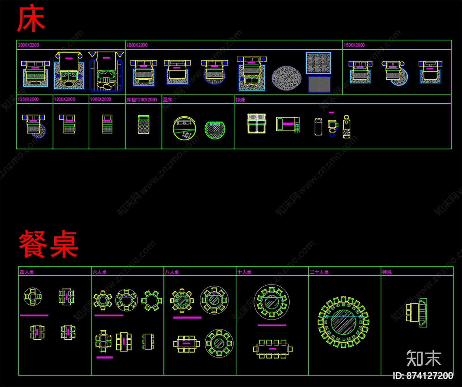 现代图库cad施工图下载【ID:874127200】