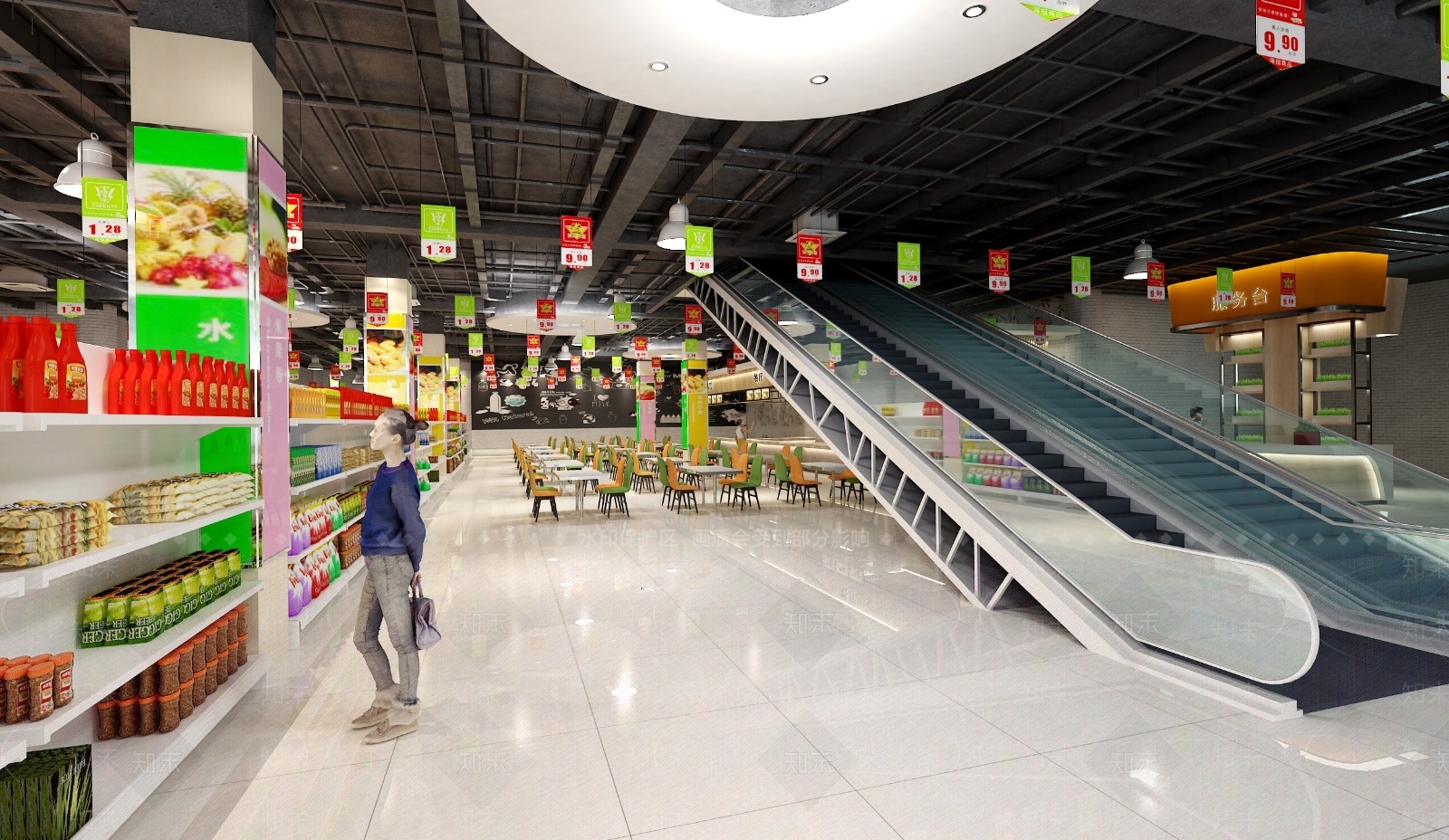 现代超市3D模型下载【ID:574181349】