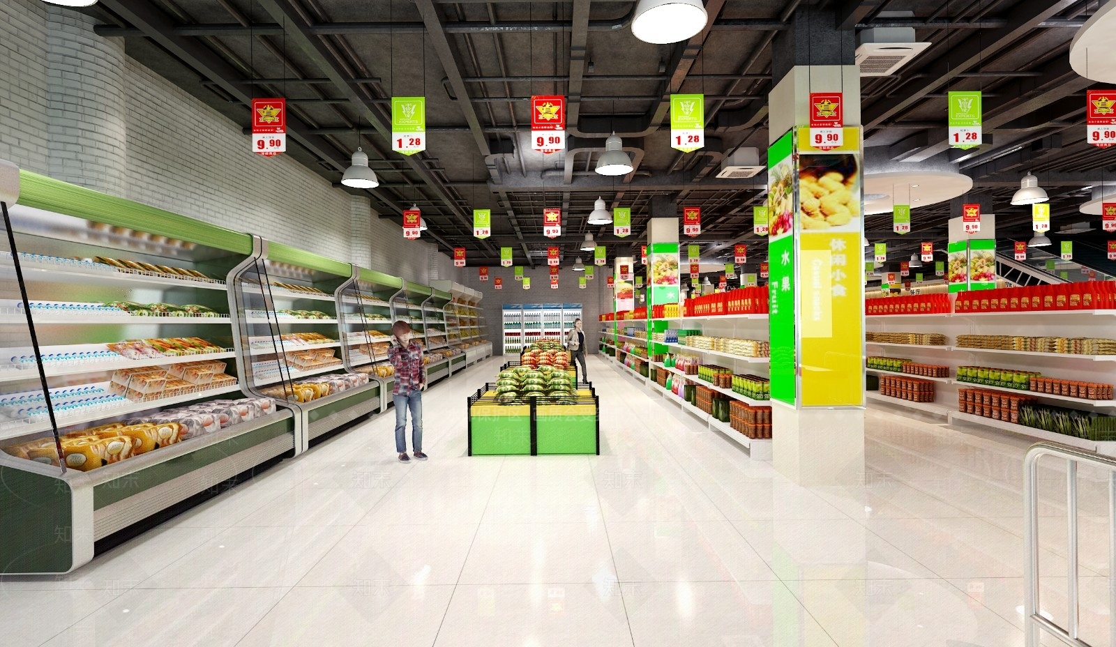 现代超市3D模型下载【ID:574181349】