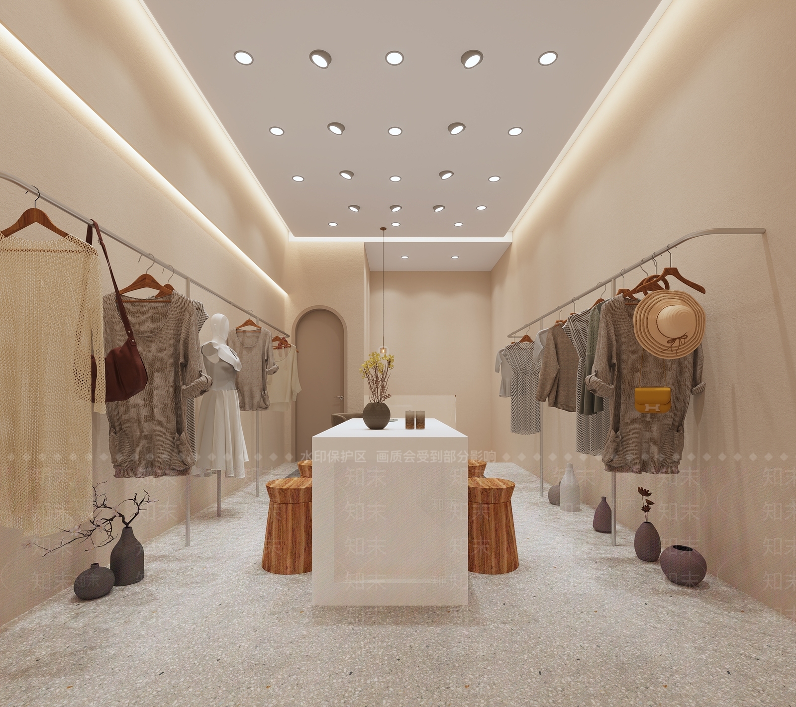 现代服装店3D模型下载【ID:374182207】