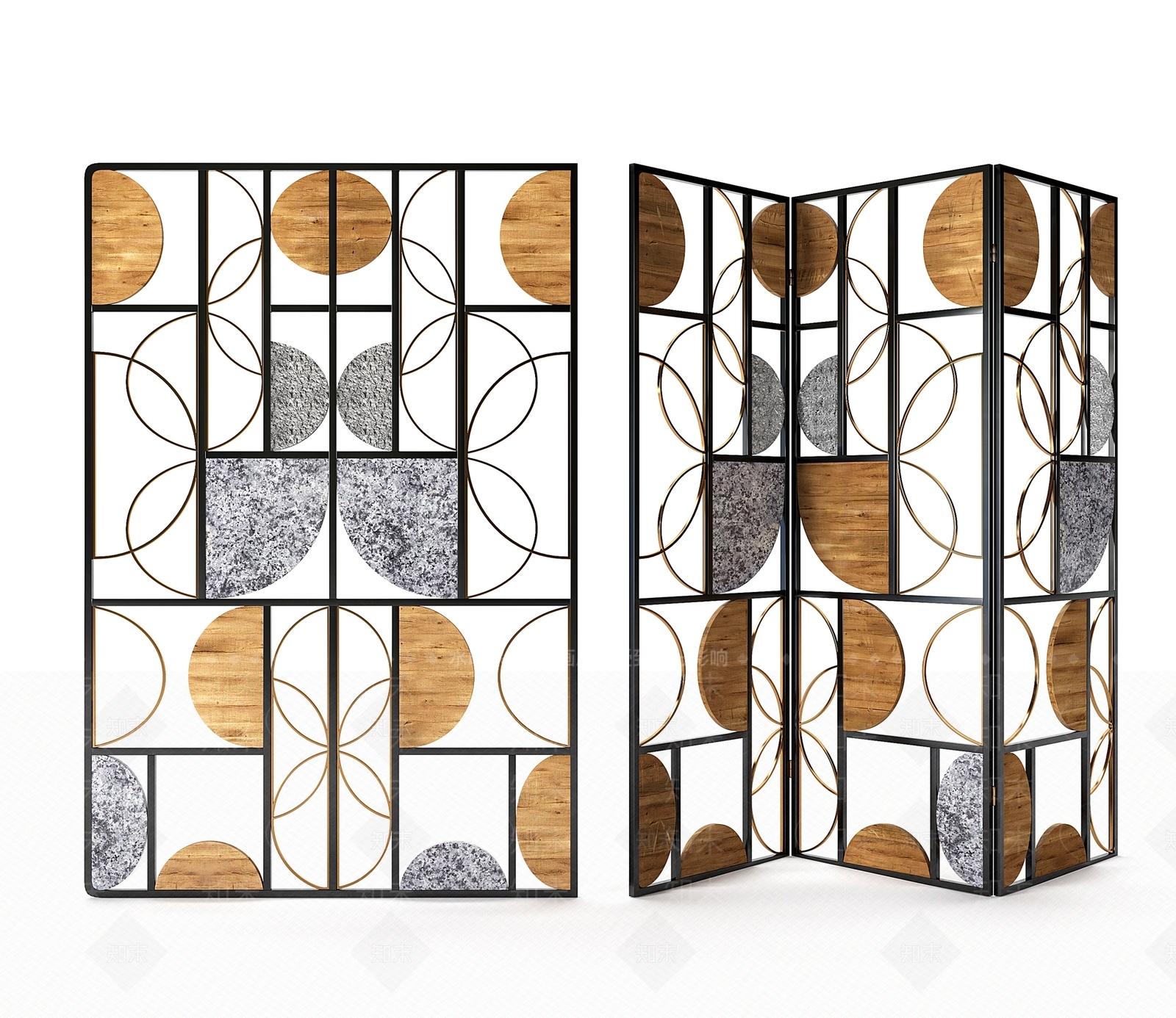 现代移动屏风隔断3D模型下载【ID:974216357】
