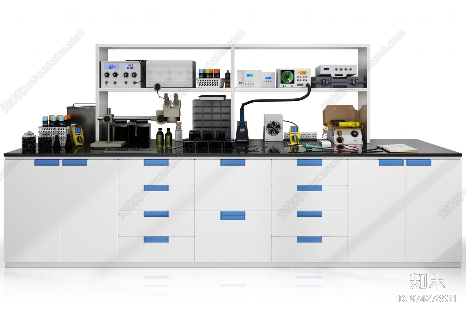 现代实验桌3D模型下载【ID:974278831】