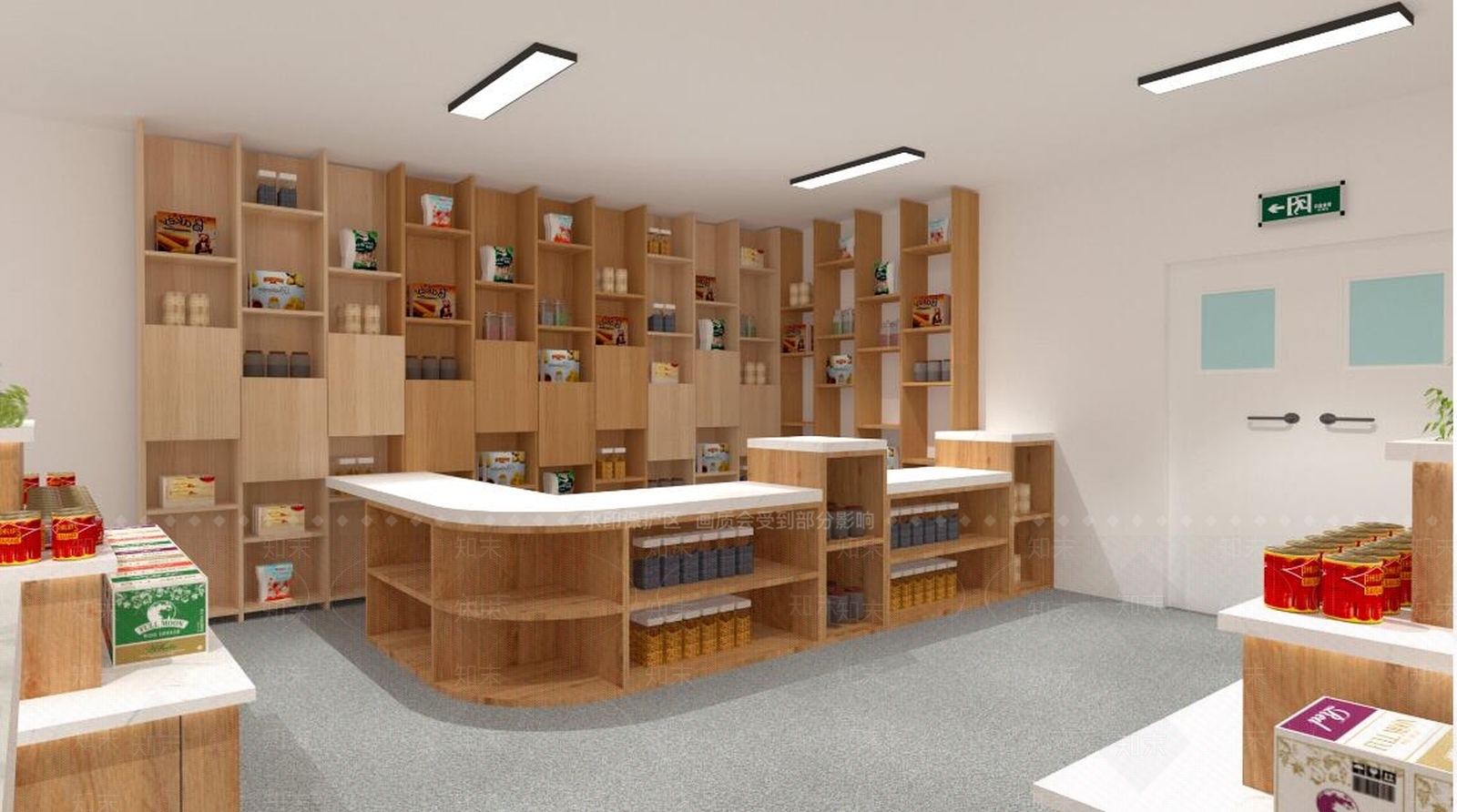 现代风格商场展区SU模型下载【ID:174282019】