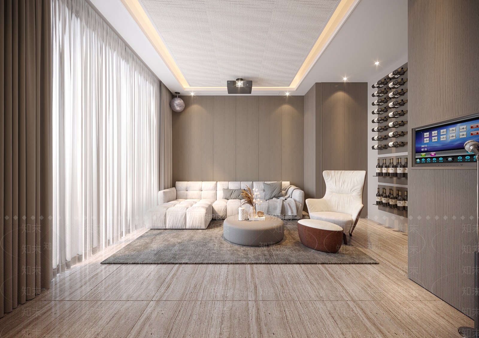 现代影音室3D模型下载【ID:874281990】