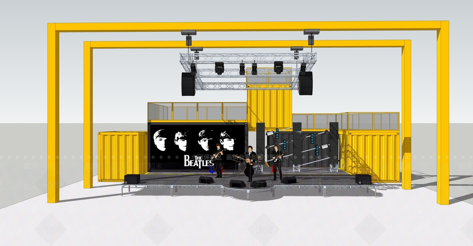 现代风格T台SU模型下载【ID:974313403】