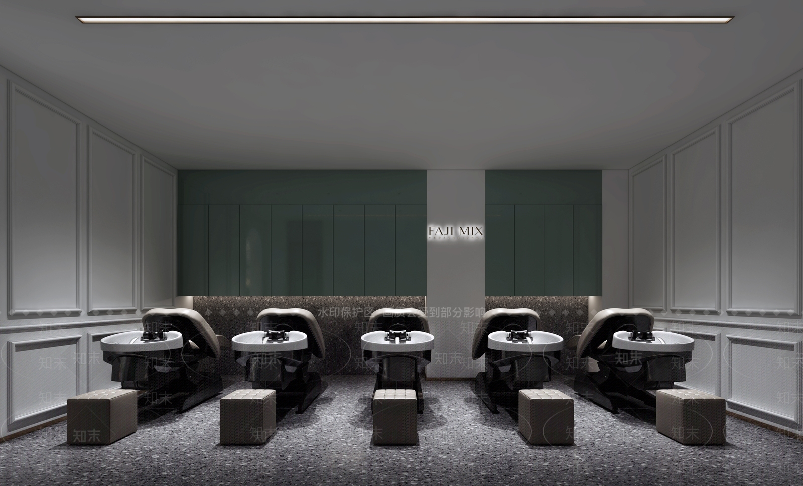 现代美发店3D模型下载【ID:974328528】