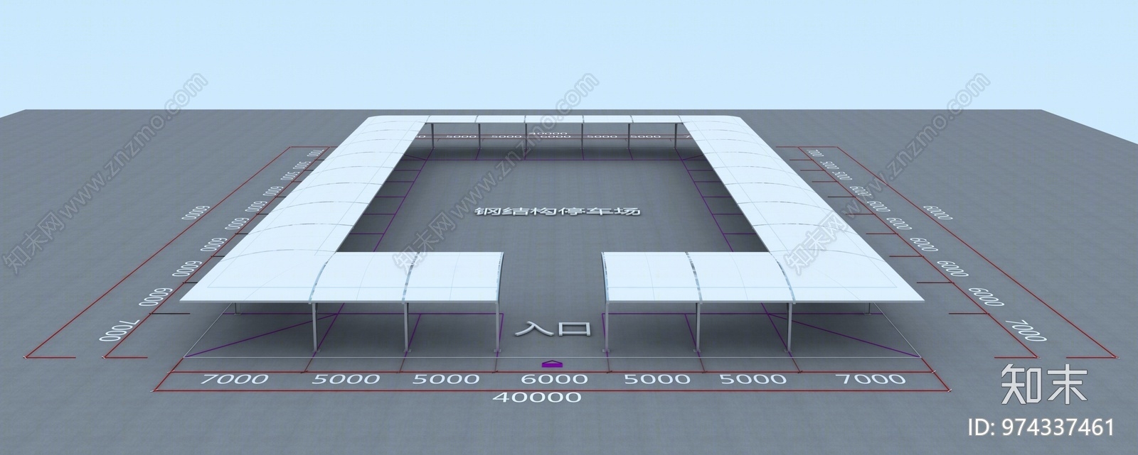 现代停车场3D模型下载【ID:974337461】