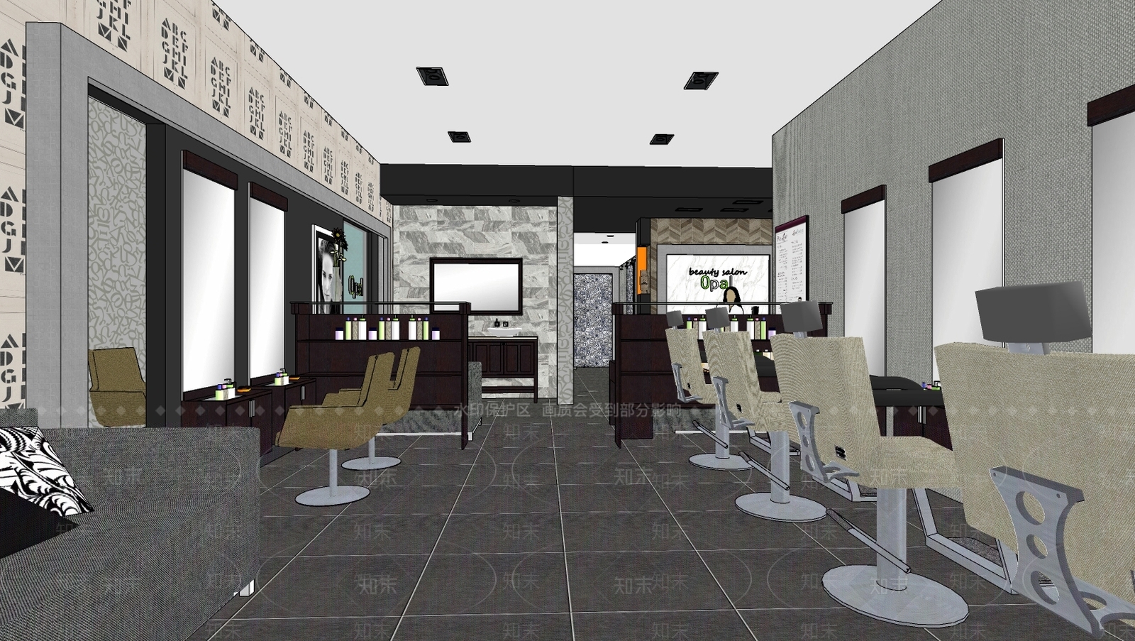 现代风格店铺SU模型下载【ID:374351204】