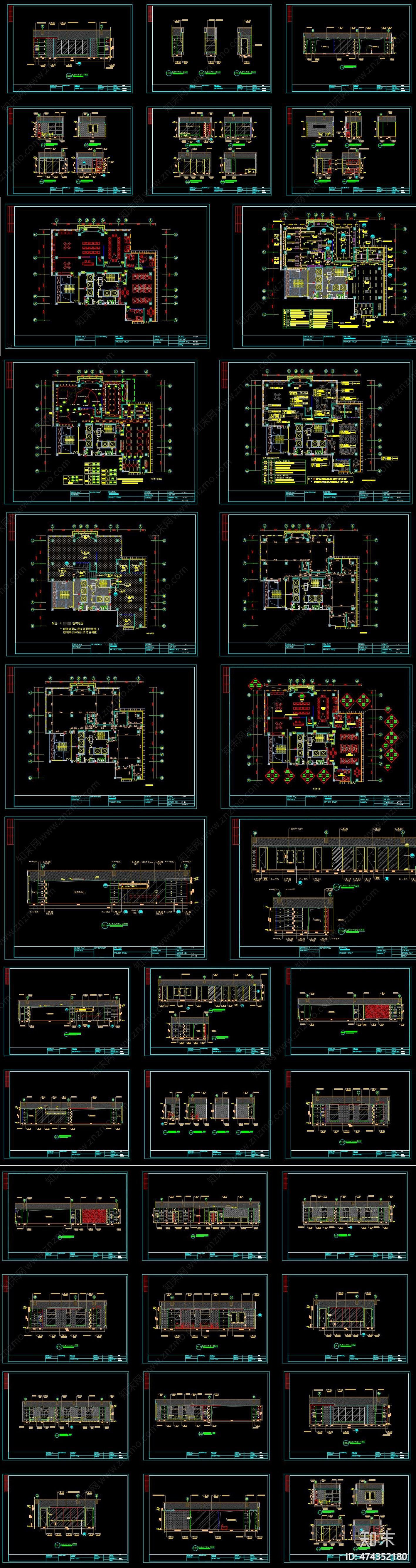办公室装修CAD图纸施工图下载【ID:474352180】