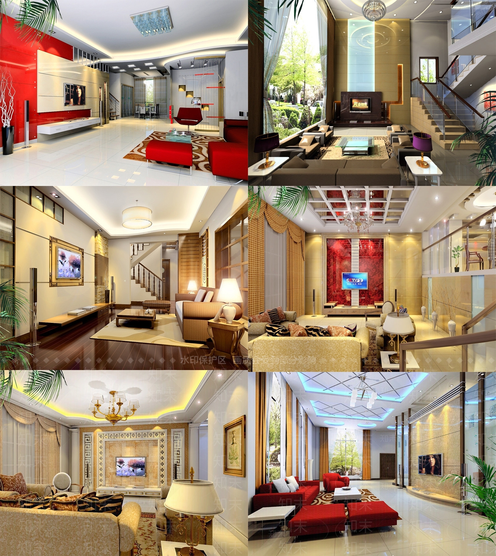 简欧风格客厅3D模型下载【ID:774361849】