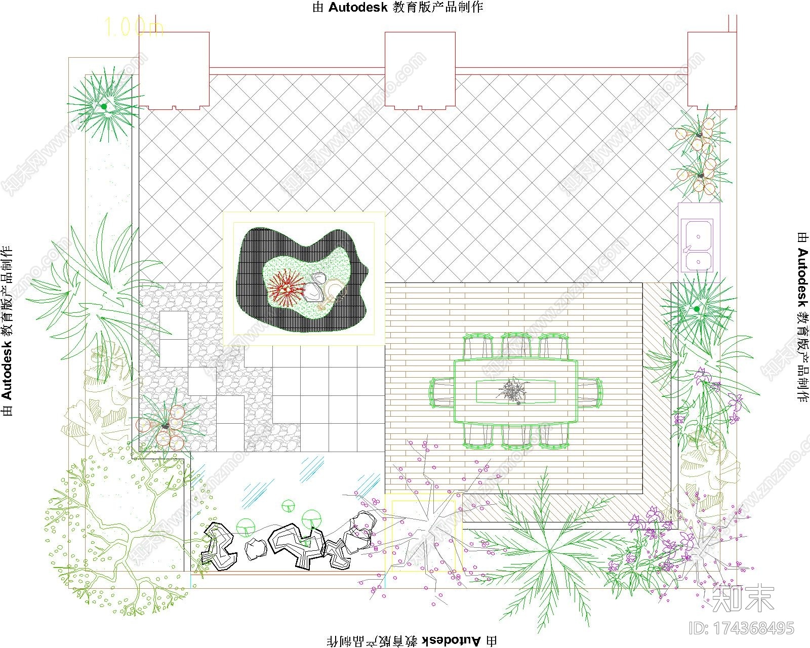 私家花园施工图下载【ID:174368495】